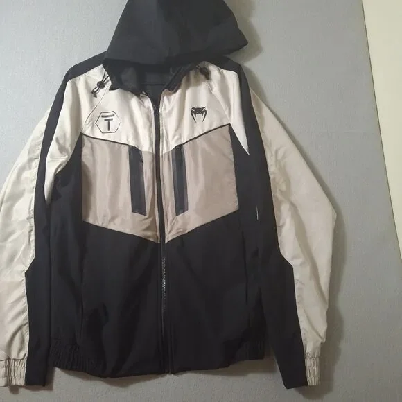 Venum Transcendent Titans Evolve Track Jacket Men’s Large Beige Black Snake Logo - Picture 4 of 12